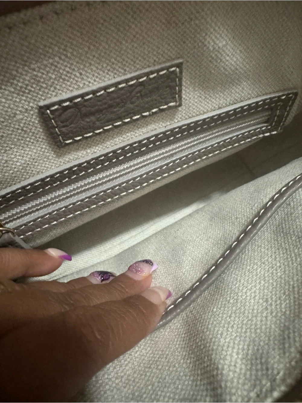 Dooney & Bourke Taupe Pebble Leather Mini Satchel (dust bag included)